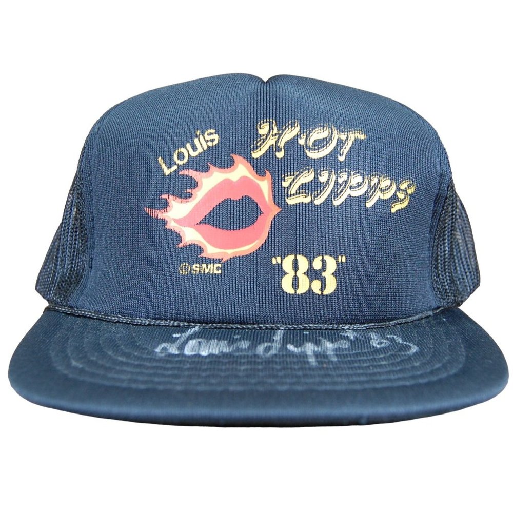 Vintage Pittsburgh Steelers Louis "Hot Lipps" #83 Mesh Snapback Trucker Hat AUTO